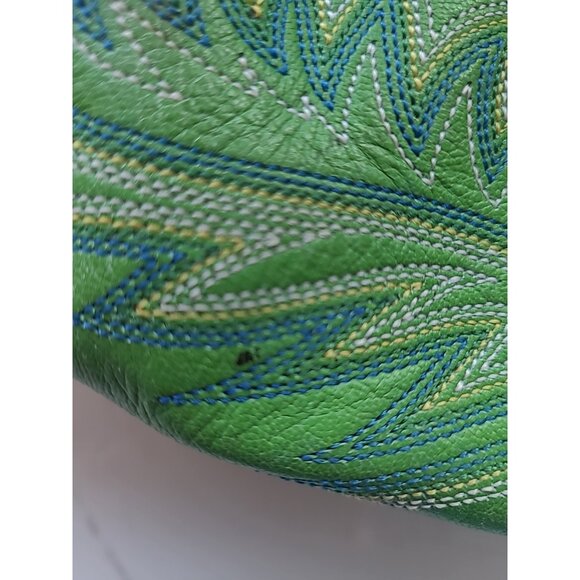 Ariat Men’s Western Leather Cowboy Boots Big Loop Square Toe Green Size 10D - Picture 14 of 15